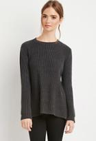 Forever21 Chunky Knit Zippered Sweater
