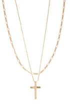 Forever21 Cross Pendant Chain Necklace Set