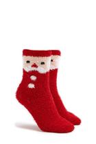 Forever21 Fleece Knit Santa Socks