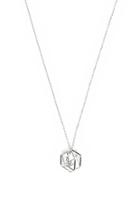 Forever21 Silver & Clear Geo Cutout Pendant Necklace