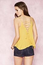 Forever21 Contemporary Lace-up Cami