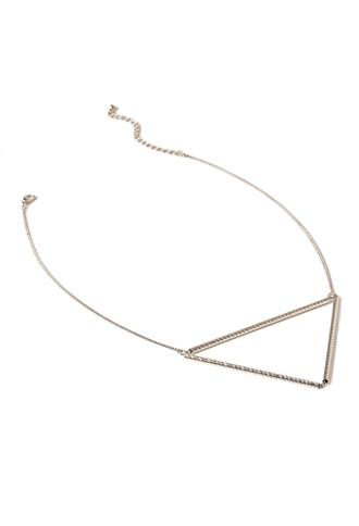 Forever21 Triangle Cutout Pendant Necklace