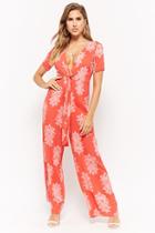 Forever21 Plunging Ornate Jumpsuit