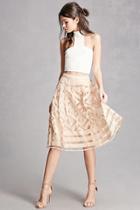 Forever21 Pleated Ornate Skirt