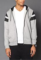 Forever21 Jersey Striped Hoodie