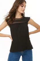 Forever21 Cap-sleeve Chiffon Top