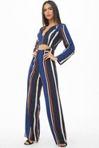 Forever21 Striped Cutout Jumpsuit