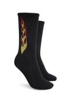 Forever21 Fire Flame Crew Socks