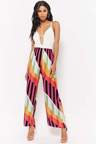 Forever21 Geometric Striped Palazzo Pants