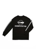 Forever21 Corvette Checkered Sleeve Graphic Tee