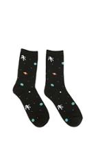 Forever21 Men Space Graphic Crew Socks