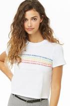Forever21 Women For Women Graphic Cropped Tee
