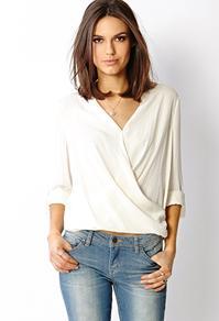 Forever21 Woven Surplice Top