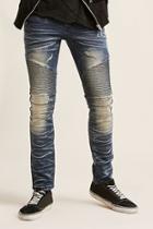 Forever21 Reason Stone Wash Moto Jeans