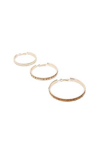 Forever21 Wicker Hoop Earring Set