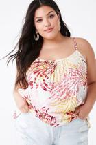 Forever21 Plus Size Abstract Leaf Print Cami