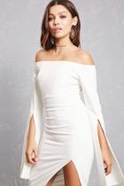 Forever21 Dark Pink Split Sleeve Dress