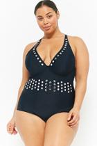 Forever21 Plus Size Paramour Embellished One-piece Swimsuit