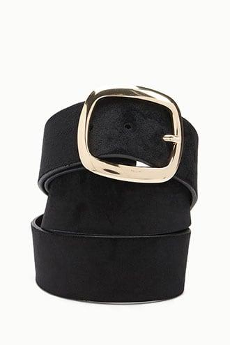 Forever21 Velvet Square Buckle Belt
