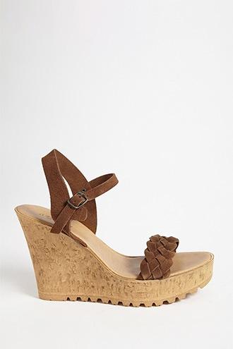 Forever21 Braided Faux Suede Wedges