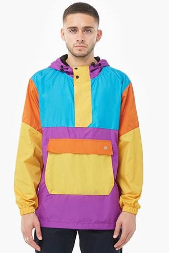 Forever21 Elbowgrease Hooded Colorblock Windbreaker