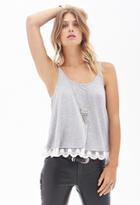 Forever21 Embroidered Flare Tank