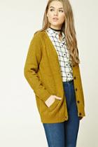 Forever21 Women's  Olive Marled Knit Cardigan