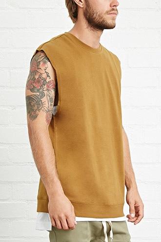 21 Men Men's  Raw-cut Pullover Top