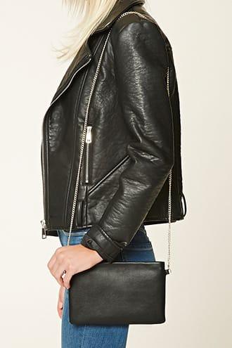 Forever21 Faux Leather Structured Crossbody Bag