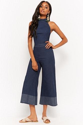 Forever21 Denim Topstitch Culottes