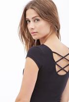 Forever21 Lattice-back U-neck Top