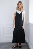 Forever21 Suspender Button-down Maxi Dress