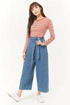 Forever21 Wide-leg Ankle Jeans