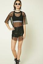 Forever21 Women's  Raw-cut Mesh Top