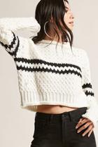Forever21 Stripe Cropped Sweater