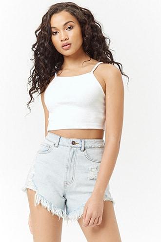 Forever21 Cropped Ribbed Cami