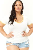 Forever21 Plus Size Ribbed Knit Ringer Tee