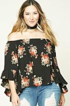 Forever21 Plus Women's  Plus Size Bell-sleeve Top
