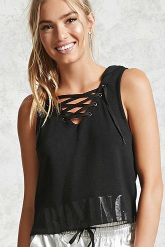 Forever21 Active Boxing Graphic Top