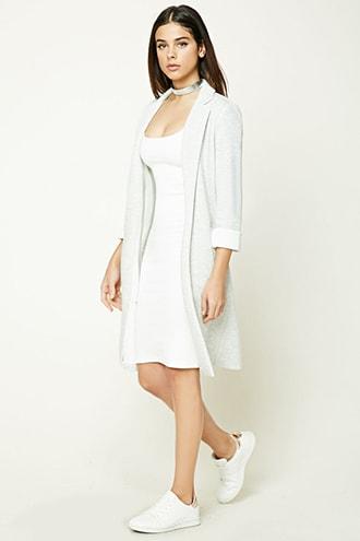 Forever21 Slub Knit Longline Jacket