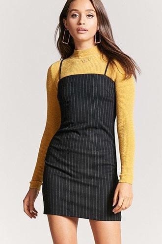 Forever21 Pinstriped Mini Dress