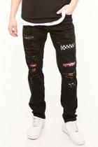 Forever21 Victorious Distressed Patch Jeans