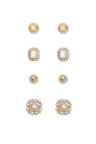 Forever21 Etched & Floral Stud Earring Set