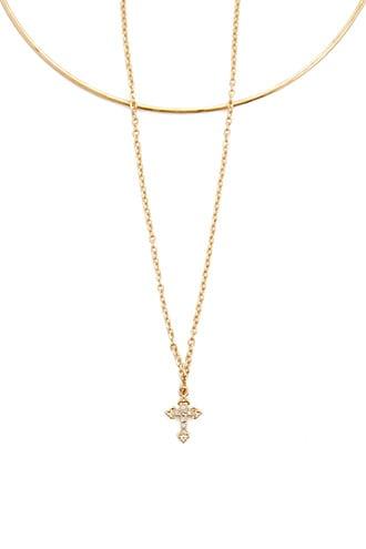 Forever21 Structured Cross Charm Necklace