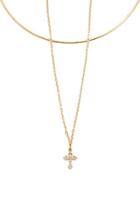 Forever21 Structured Cross Charm Necklace