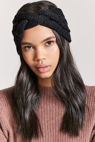 Forever21 Cable Knit Twist-front Headwrap