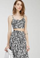 Forever21 Abstract Print Bustier Top