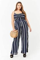 Forever21 Plus Size Striped Jumpsuit