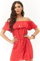 Forever21 Off-the-shoulder Flounce Mini Dress