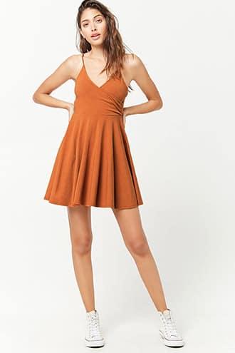 Forever21 Surplice Fit & Flare Cami Dress